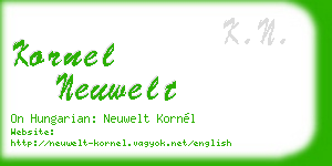 kornel neuwelt business card